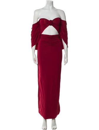 Maygel Coronel Off-The-Shoulder Midi Length Dress