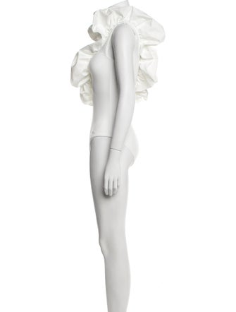 Maygel Coronel Ruffle Embellishment One-Piece