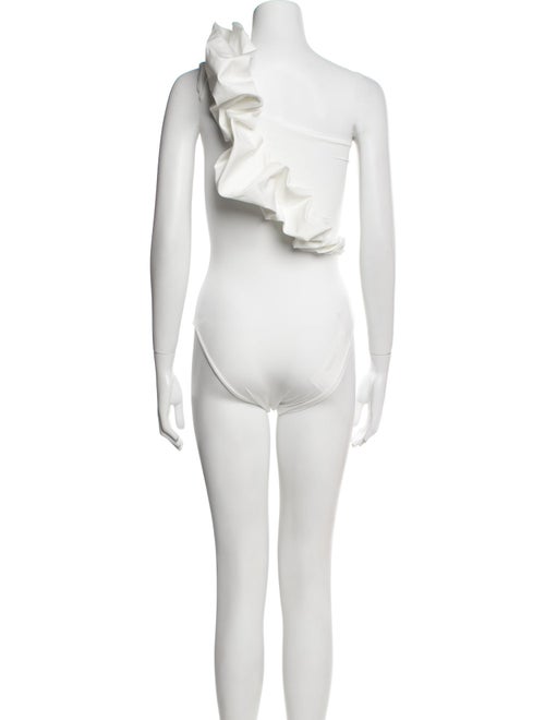 Maygel Coronel Ruffle Embellishment One-Piece