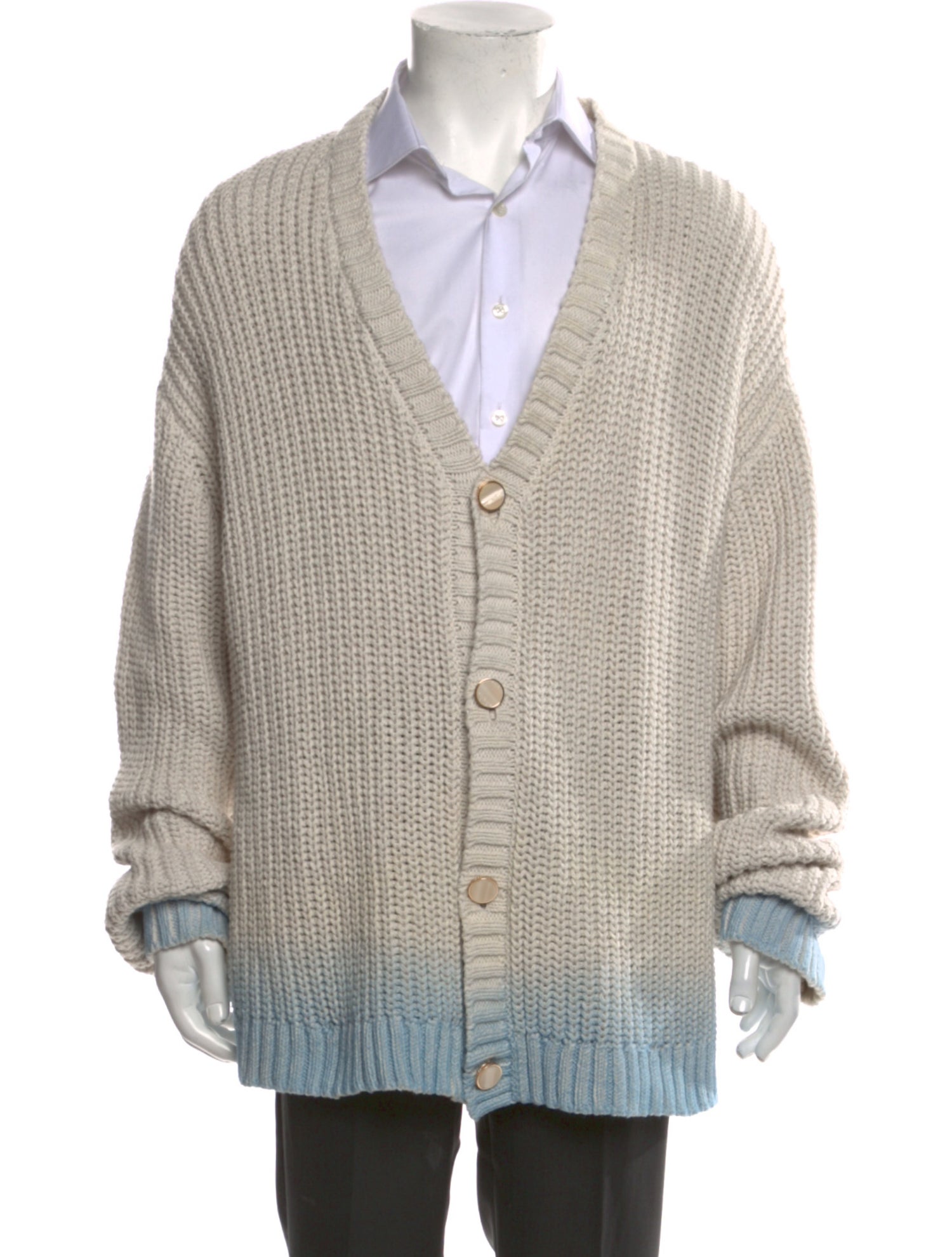 Mouty Tie-Dye Print V-Neck Cardigan