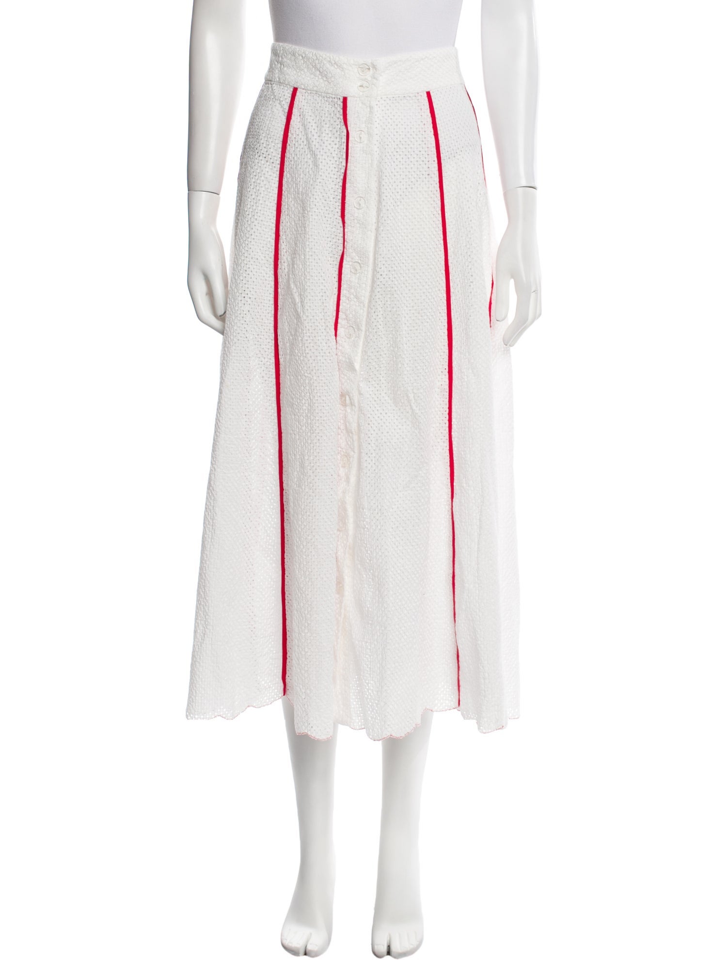 Marysia Resort Striped Midi Length Skirt