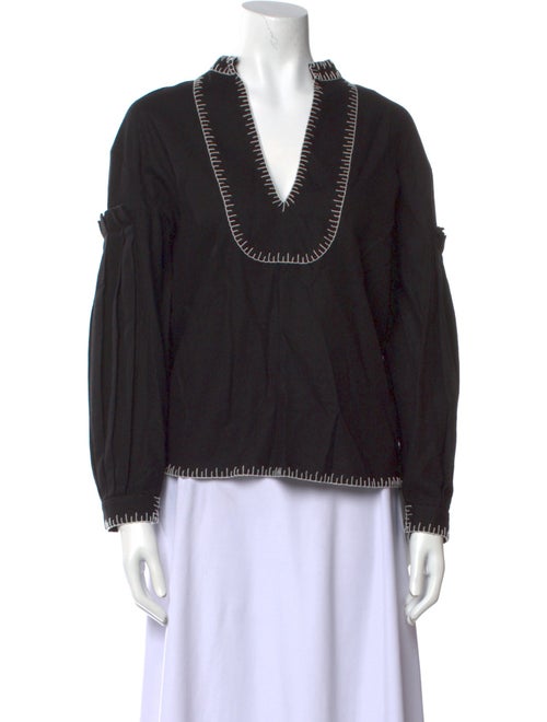 Marysia Resort Linen V-Neck Blouse