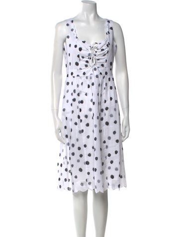Marysia Resort Dresses Polka Dot Print Knee-Length Dress M
