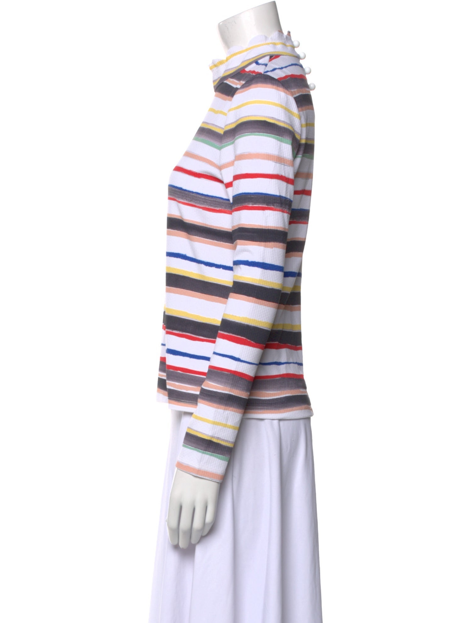 Marysia Resort Striped Mock Neck Top