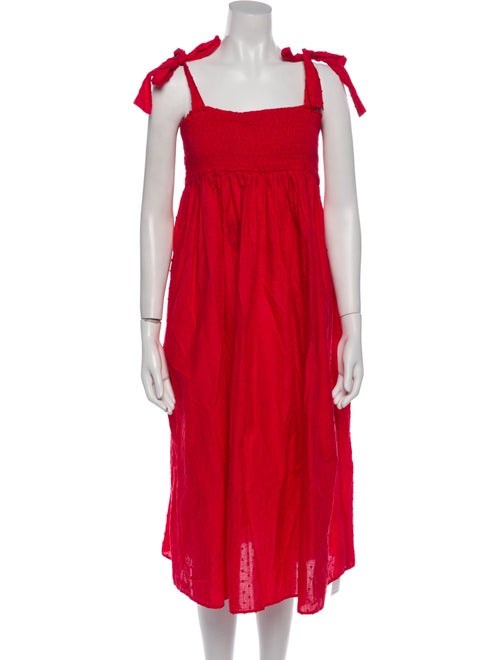 Marysia Resort Square Neckline Midi Length Dress