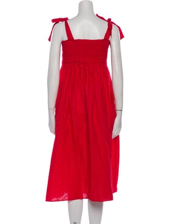 Marysia Resort Square Neckline Midi Length Dress