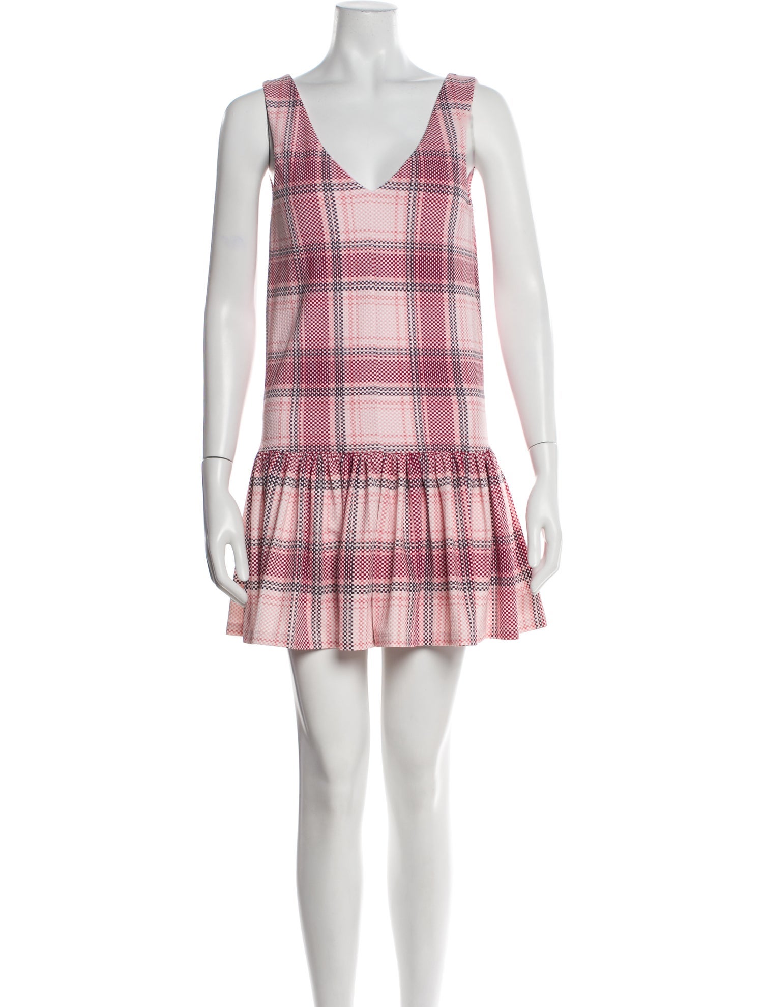 Marysia Resort Plaid Print V-Neck Romper w/ Tags