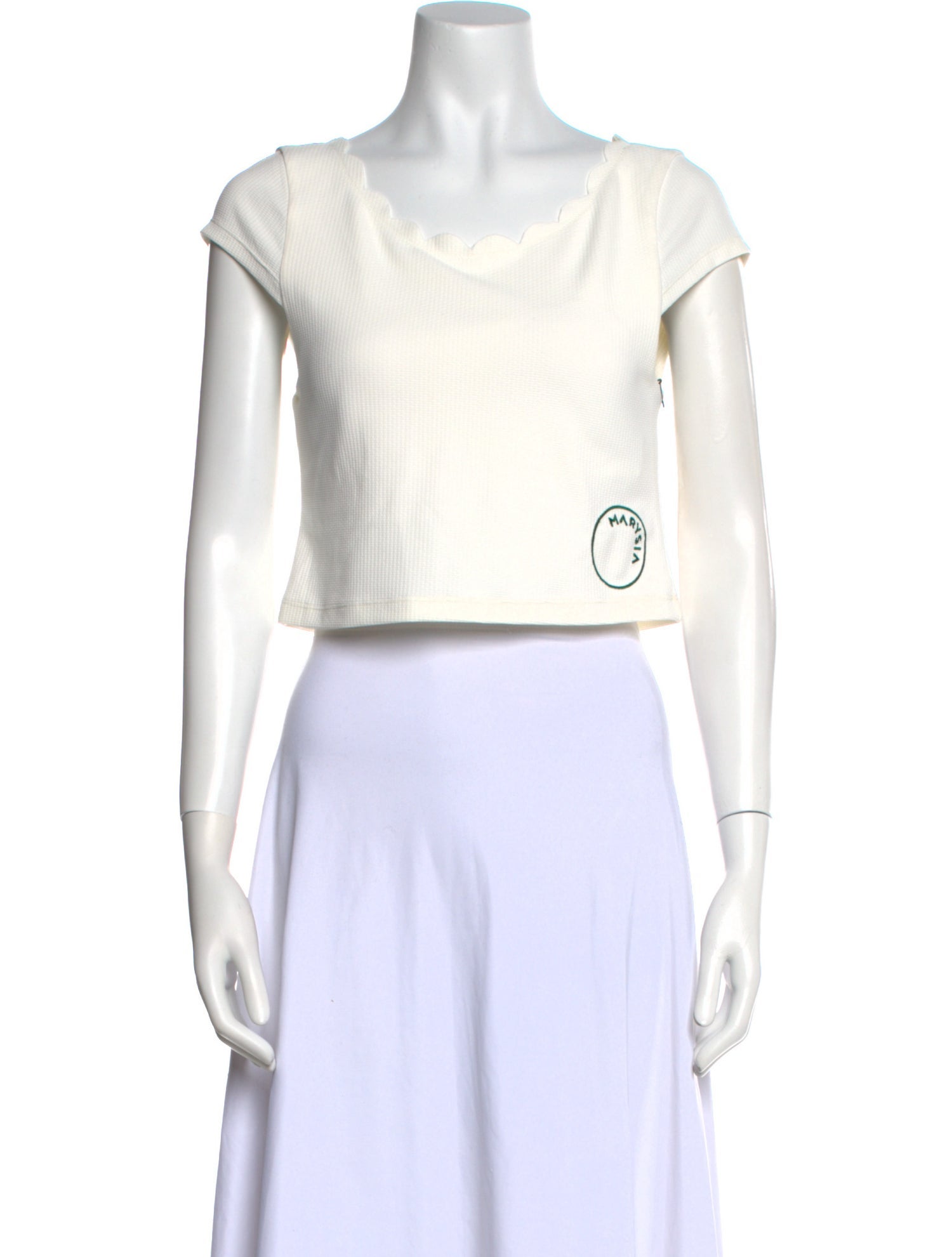 Marysia Resort Scoop Neck Short Sleeve Crop Top w/ Tags