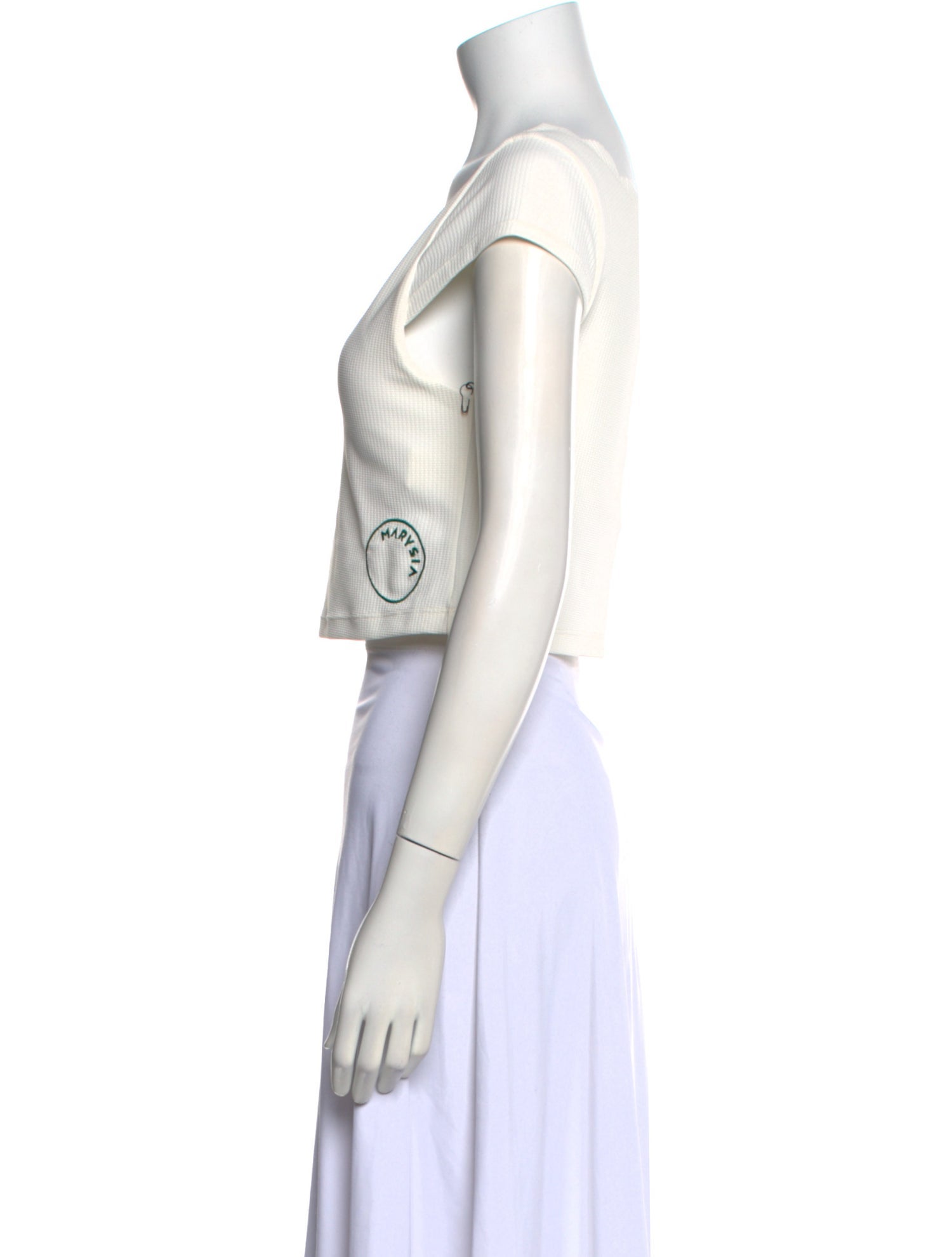 Marysia Resort Scoop Neck Short Sleeve Crop Top w/ Tags