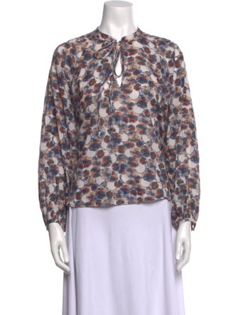 Marysia Resort Printed Tie Neck Blouse