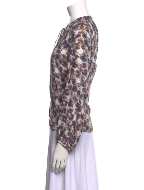 Marysia Resort Printed Tie Neck Blouse