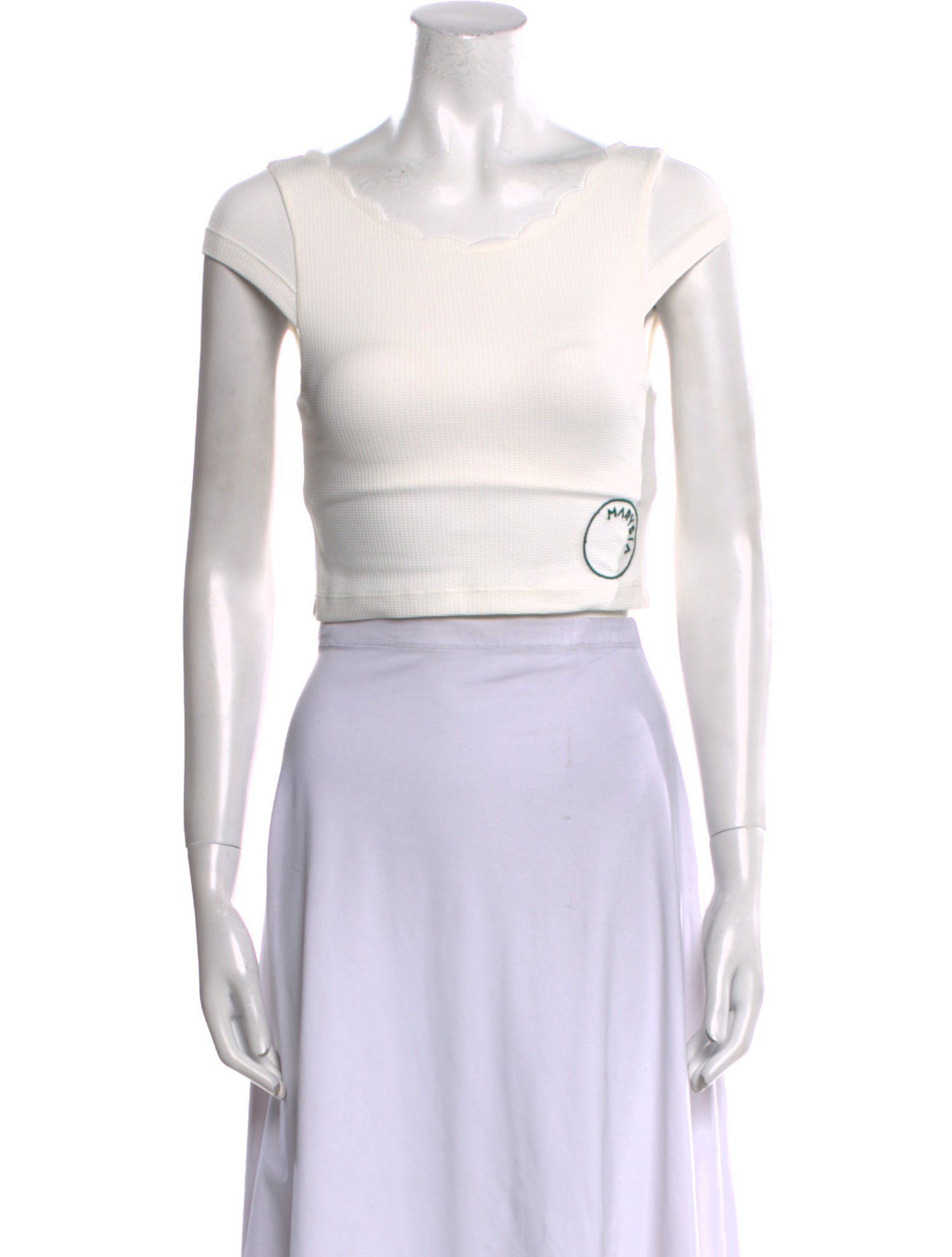 Marysia Resort Scoop Neck Short Sleeve Crop Top