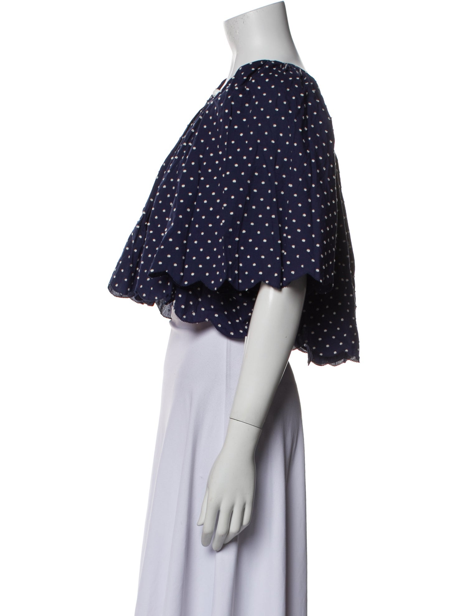 Marysia Resort Polka Dot Print Scoop Neck Crop Top