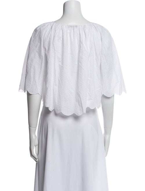 Marysia Resort Scoop Neck Three-Quarter Sleeve Crop Top