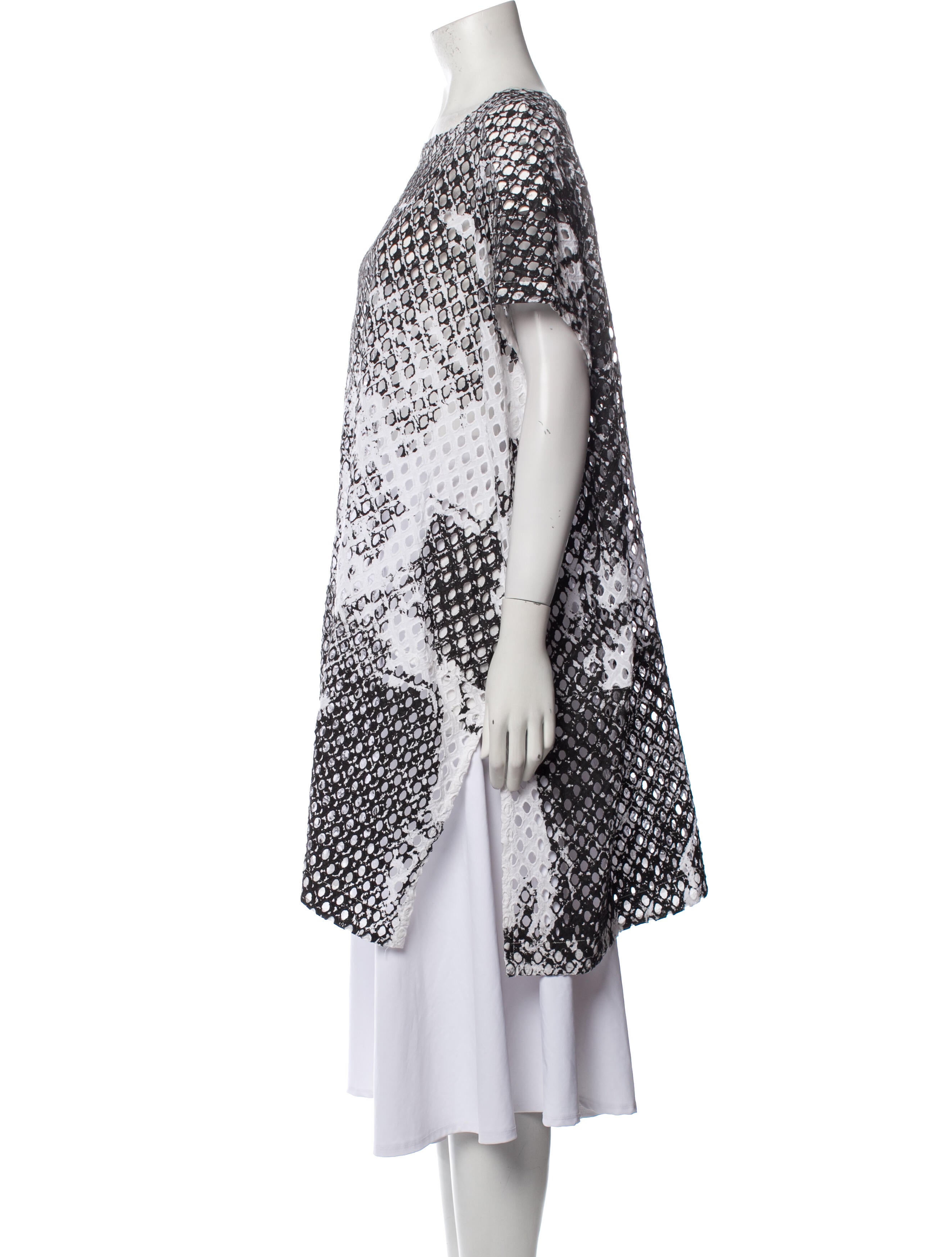 Moyuru Printed Bateau Neckline Tunic w/ Tags