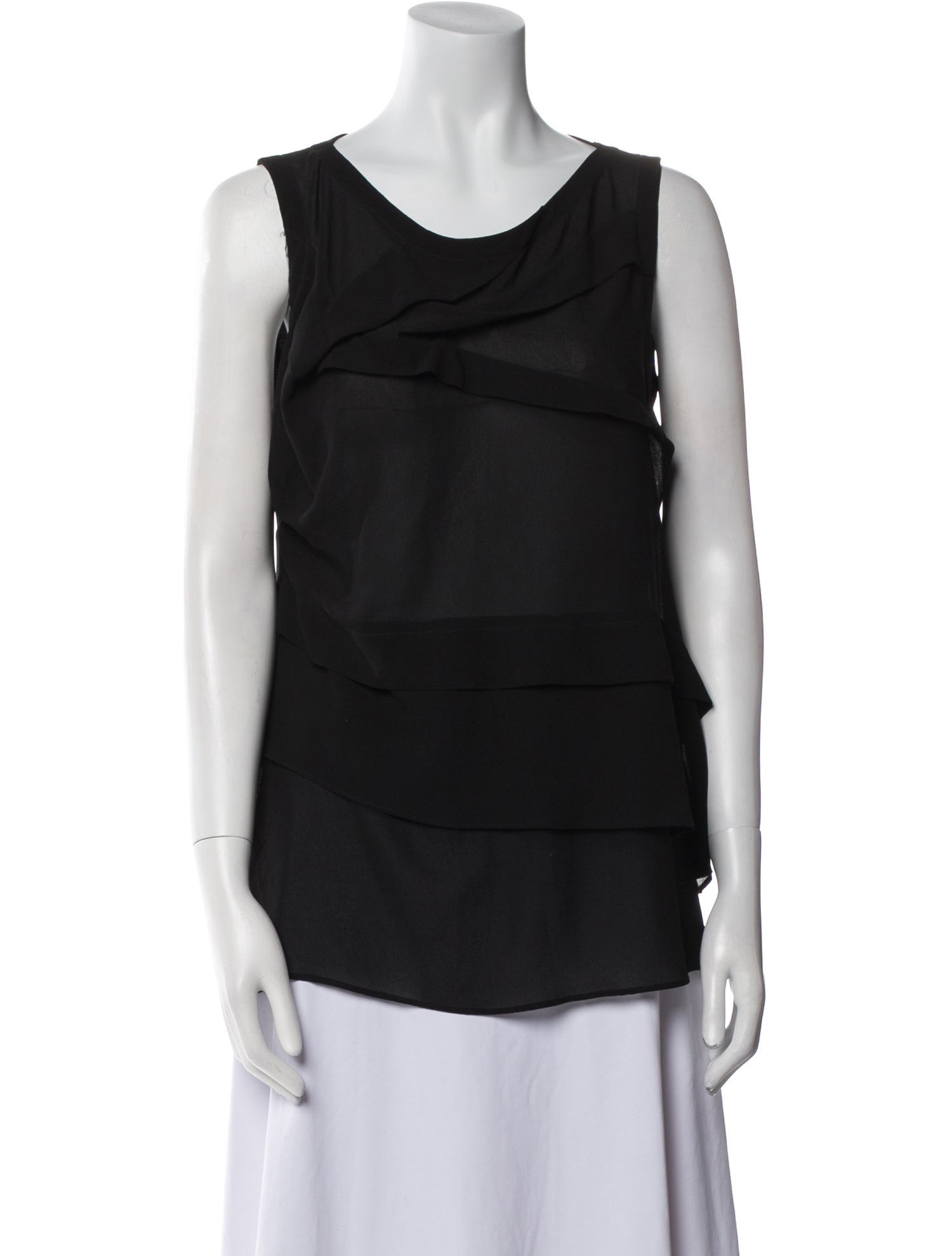 Moyuru Silk Scoop Neck Top