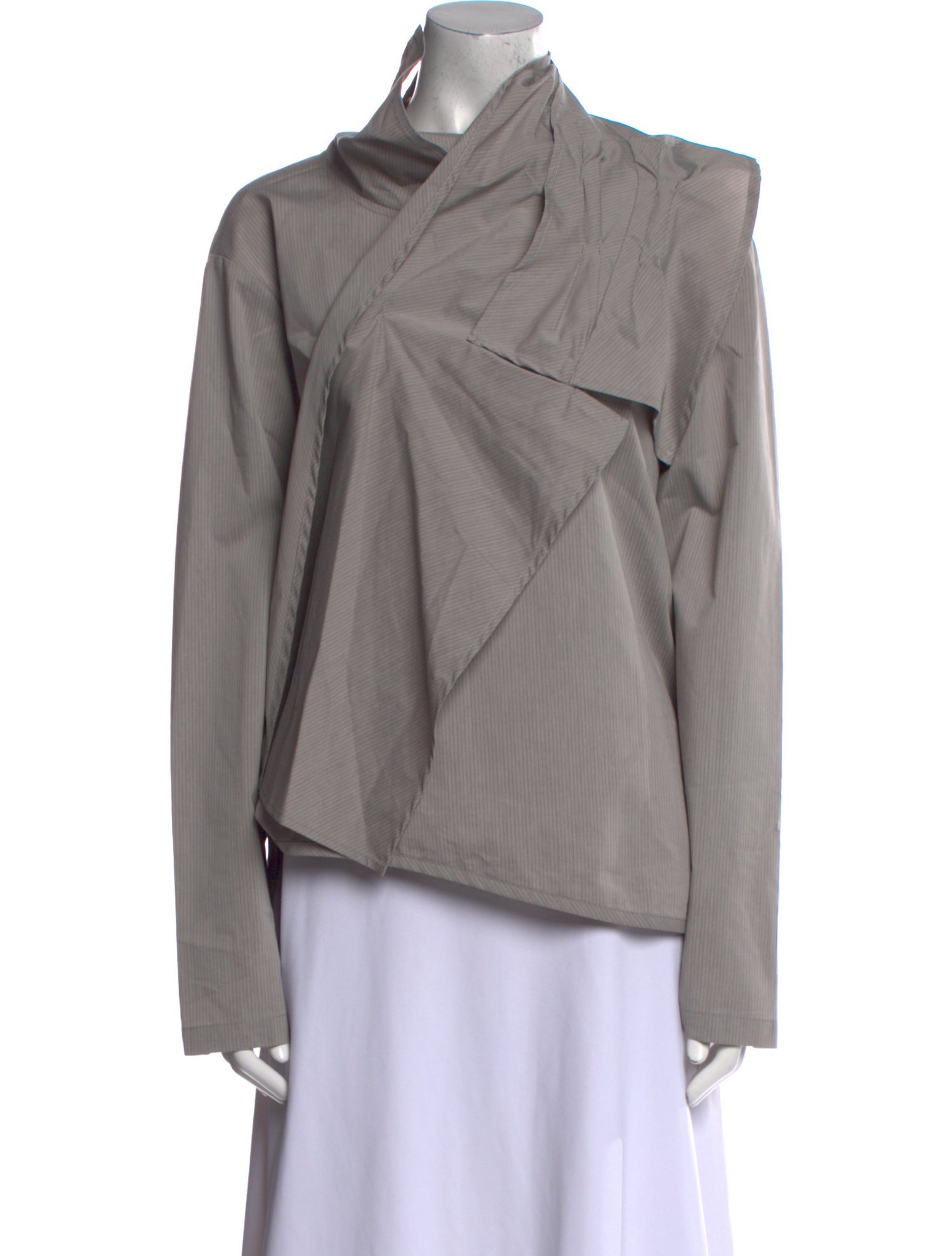 Moyuru Cowl Neck Long Sleeve Blouse