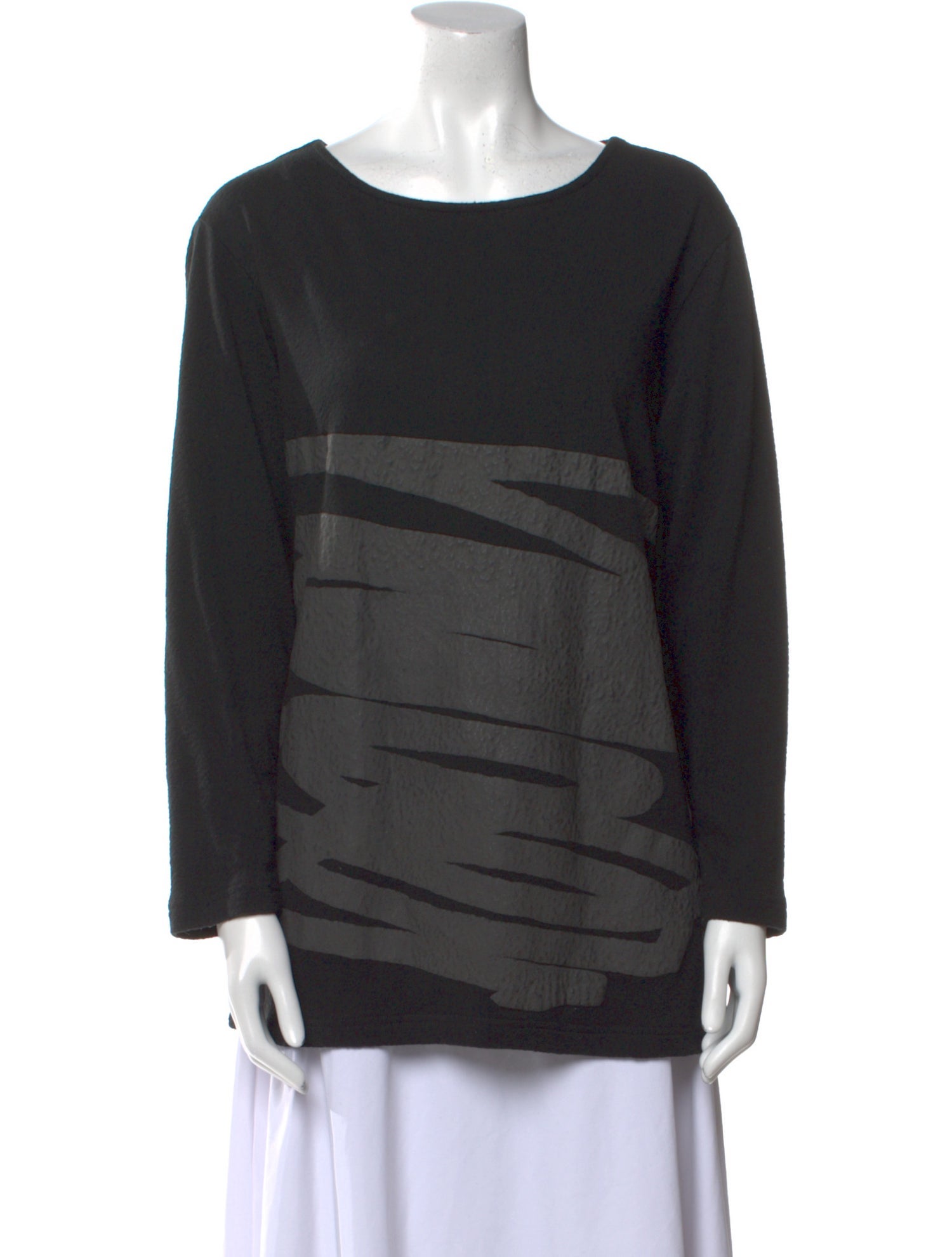 Moyuru Bateau Neckline Long Sleeve Sweatshirt