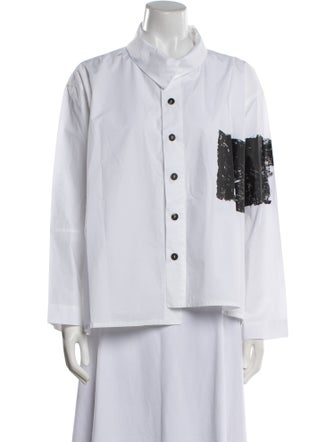 Moyuru Long Sleeve Button-Up Top