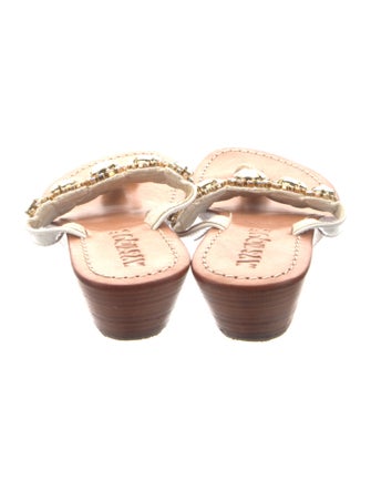 Mystique Leather Crystal Embellishments Slides