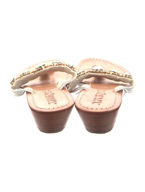 Mystique Leather Crystal Embellishments Slides
