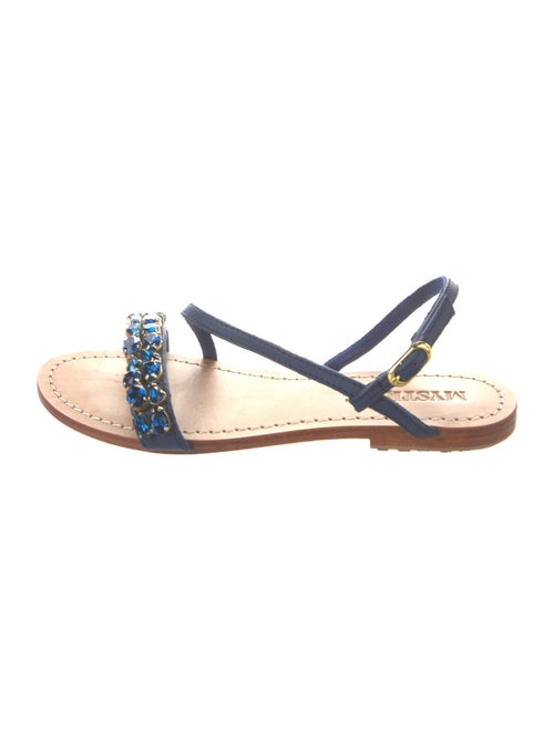 Mystique Leather Crystal Embellishments Sandals