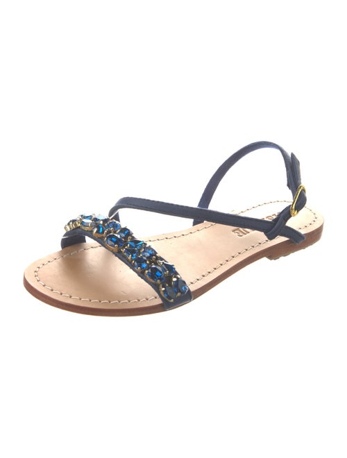 Mystique Leather Crystal Embellishments Sandals
