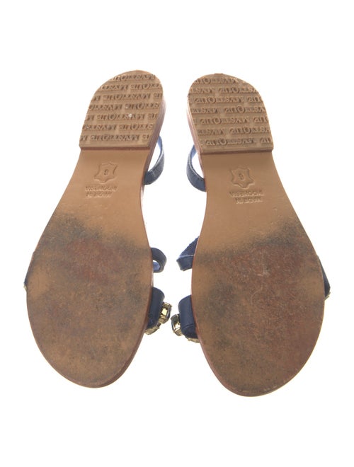 Mystique Leather Crystal Embellishments Sandals
