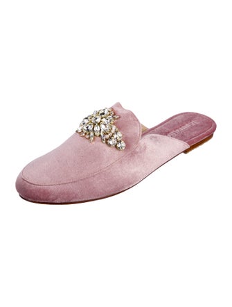 Mystique Velvet Floral Print Mules