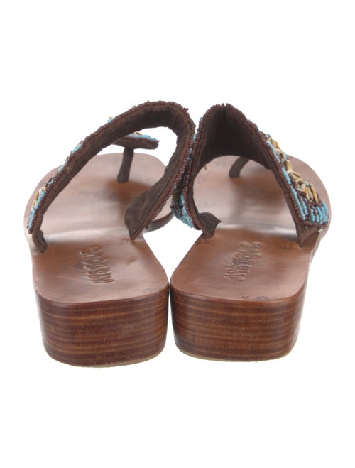 Mystique Leather Floral Print Slides