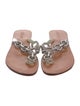 Mystique Leather Crystal Embellishments Slides