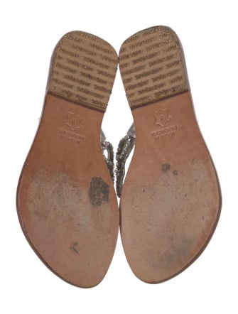 Mystique Leather Crystal Embellishments Slides