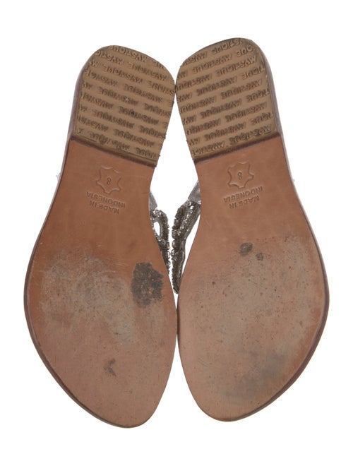 Mystique Leather Crystal Embellishments Slides