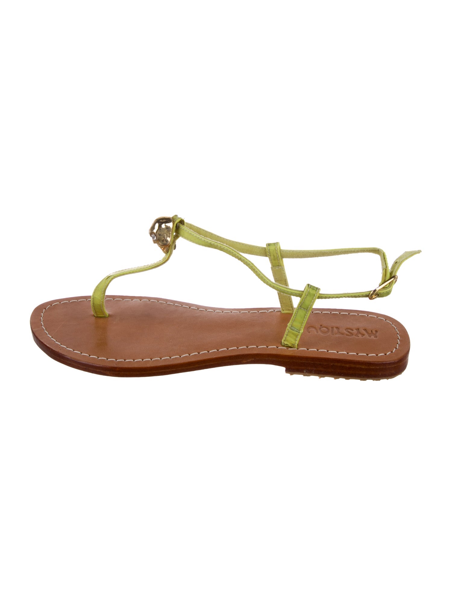 Mystique Leather T-Strap Sandals