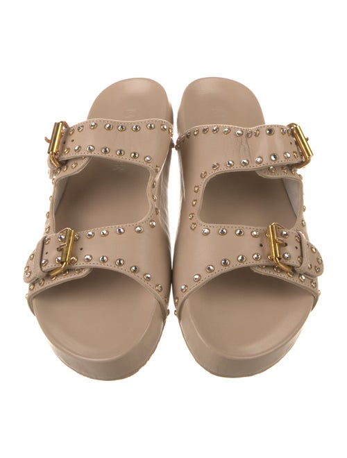 Mystique Leather Crystal Embellishments Slides