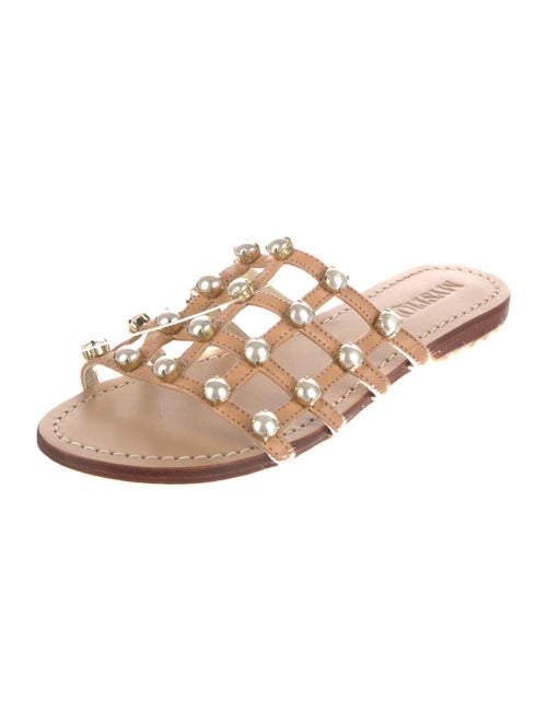 Mystique Leather Studded Accents Slides