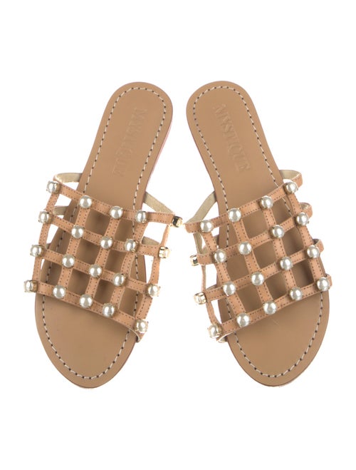 Mystique Leather Studded Accents Slides
