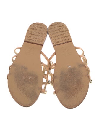 Mystique Leather Studded Accents Slides