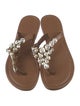 Mystique Leather Crystal Embellishments Slides