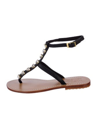 Mystique Leather Crystal Embellishments Gladiator Sandals