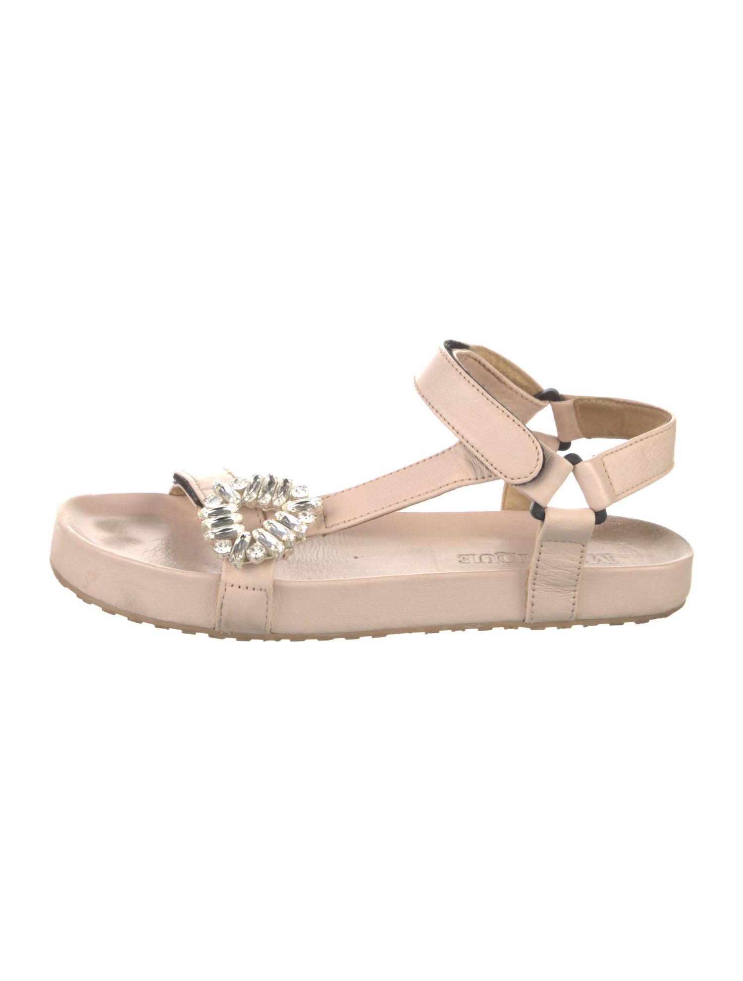 Mystique Leather Crystal Embellishments Sandals