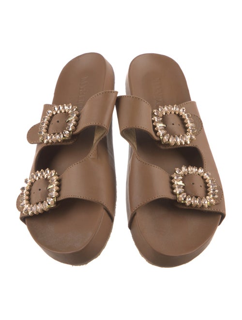 Mystique Leather Crystal Embellishments Slides