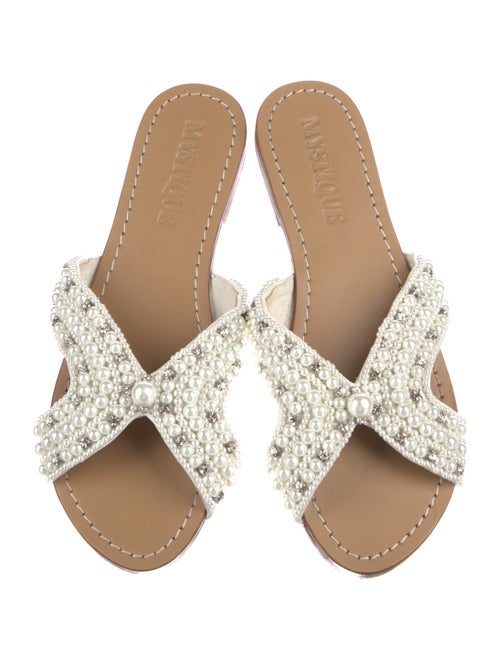 Mystique Leather Beaded Accents Slides