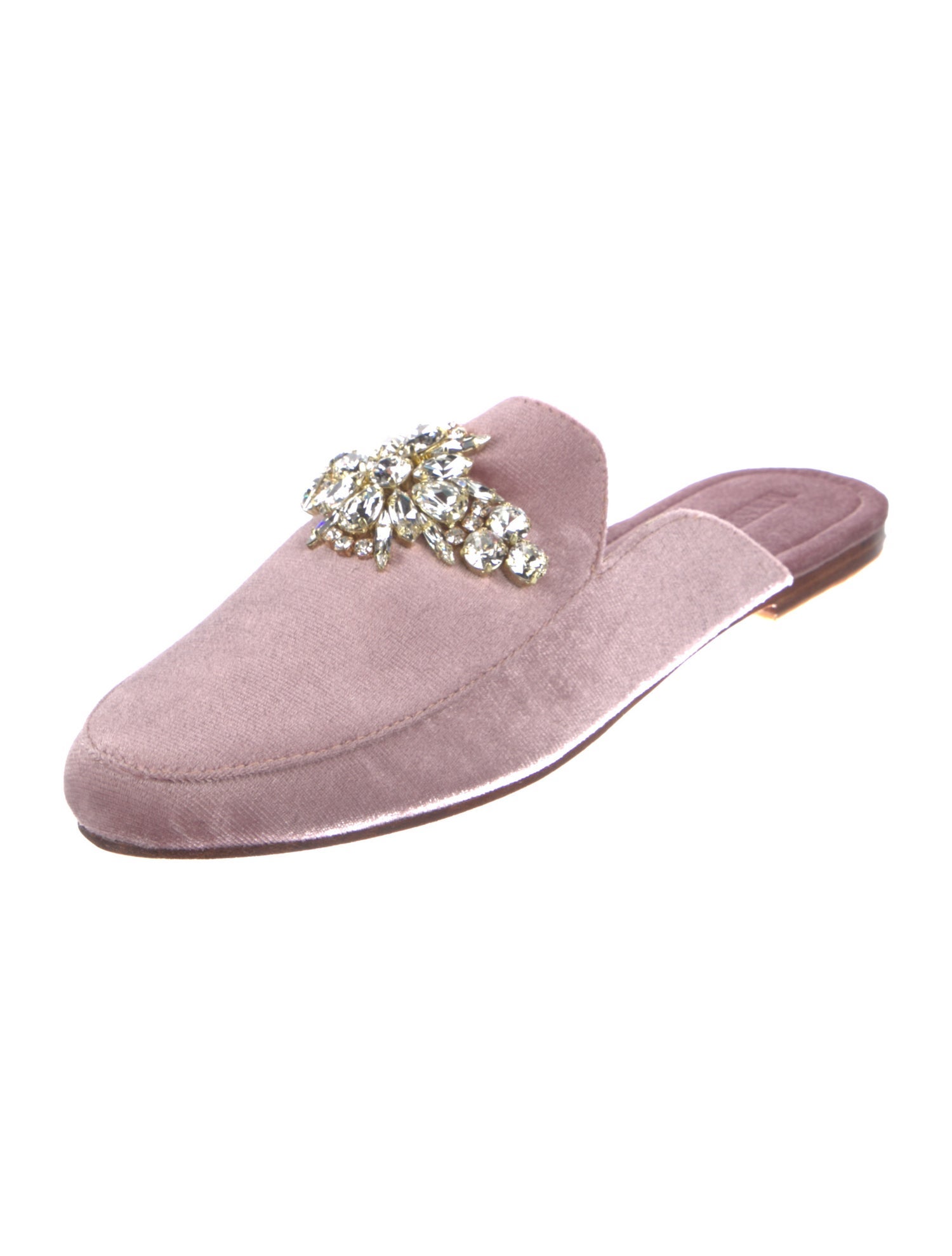 Mystique Velvet Crystal Embellishments Mules