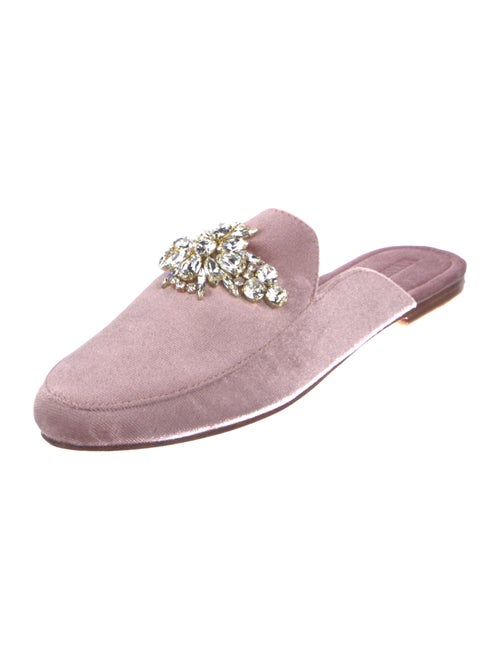 Mystique Velvet Crystal Embellishments Mules