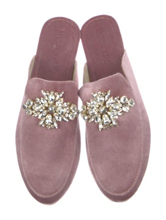 Mystique Velvet Crystal Embellishments Mules