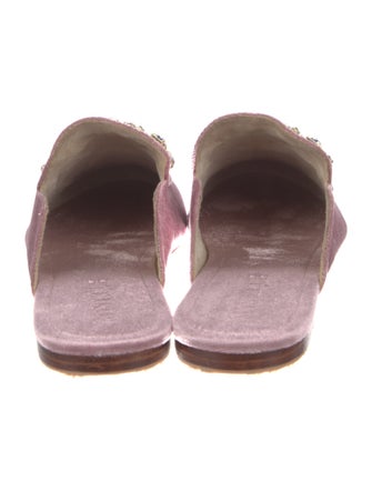 Mystique Velvet Crystal Embellishments Mules
