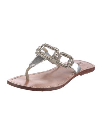 Mystique Leather Crystal Embellishments Flats