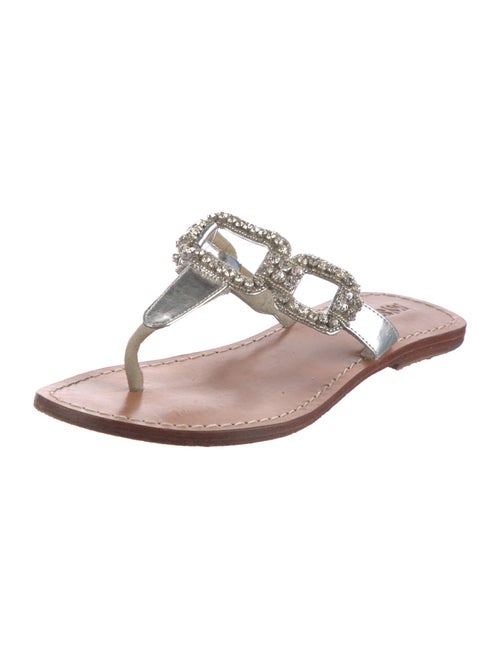 Mystique Leather Crystal Embellishments Flats