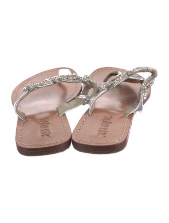 Mystique Leather Crystal Embellishments Flats